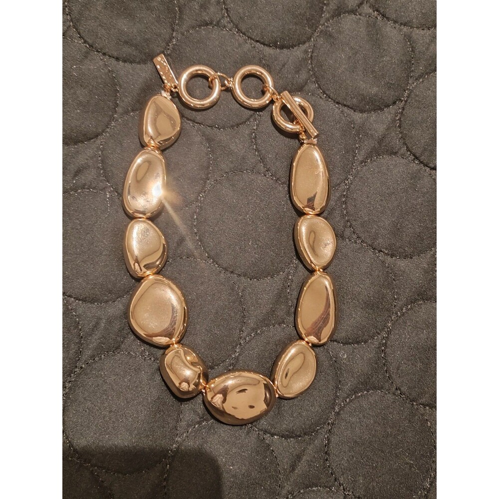 INC International Concepts Gold Pebble-Link Necklace